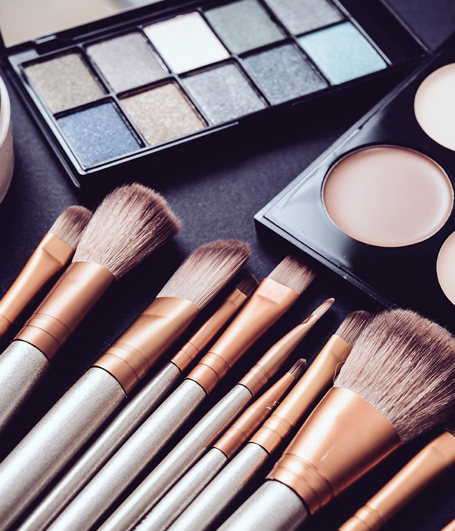 The eye liners and eyebrows